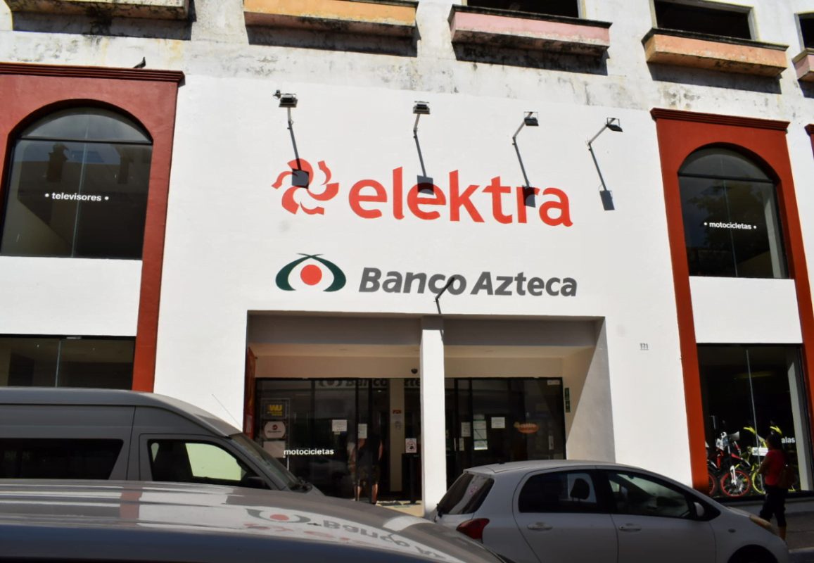 An Elektra Banco Azteca in downtown Puerto Vallarta, Mexico.