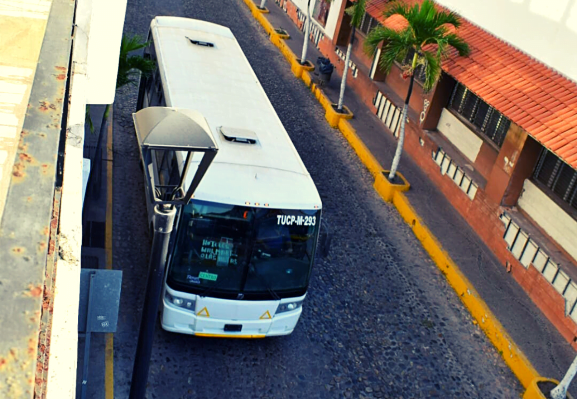 A city bus in Puerto Vallarta.