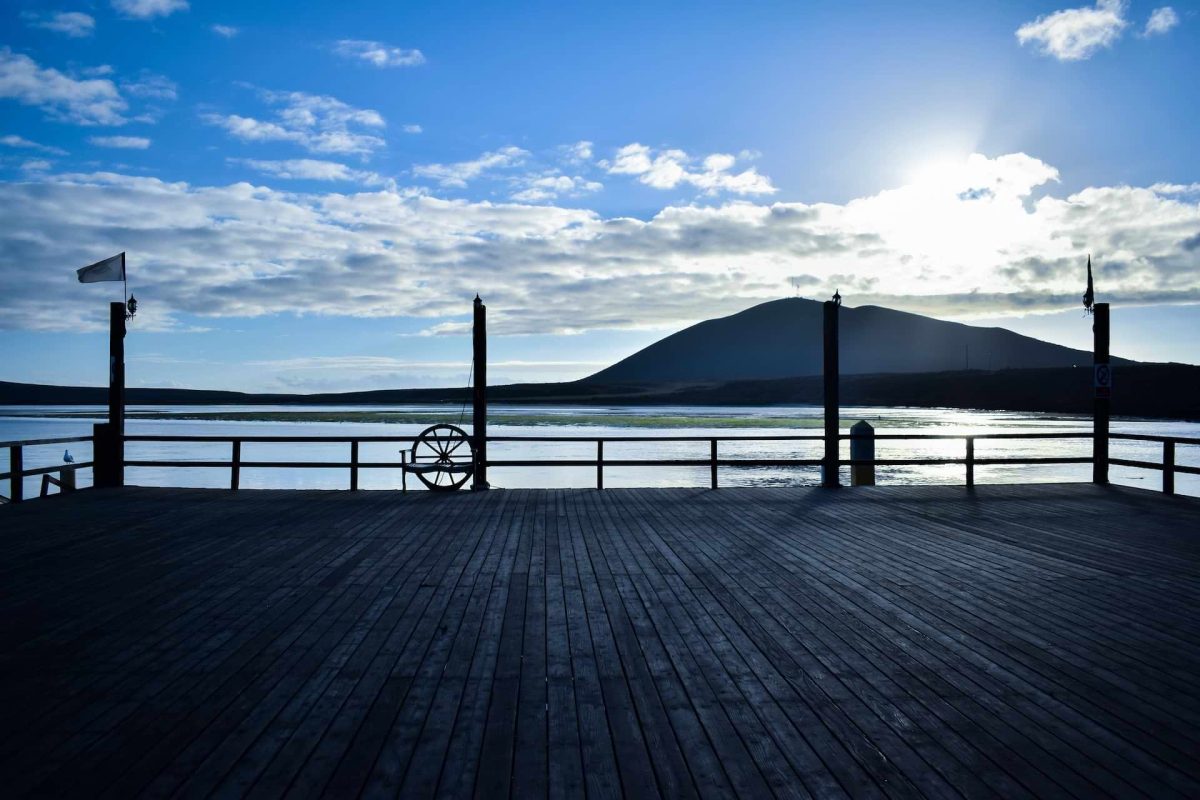 boardwalk in San Quintín, Mexico